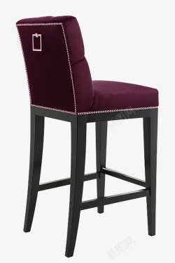 紫色木质的吧椅装饰素材