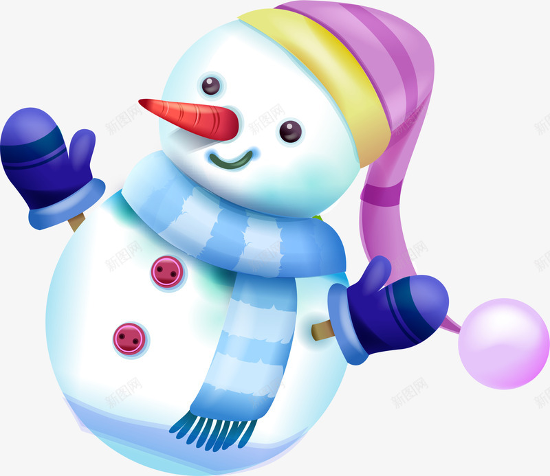 蓝色冬季卡通雪人png免抠素材_88icon https://88icon.com 冬季雪人 可爱雪人 堆雪人 微笑雪人 蓝色雪人 装饰图案