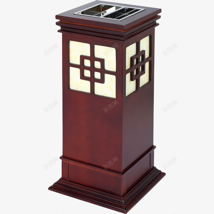 中国风木质酒店大堂垃圾桶png免抠素材_88icon https://88icon.com 中国风 垃圾桶 木质 酒店大堂