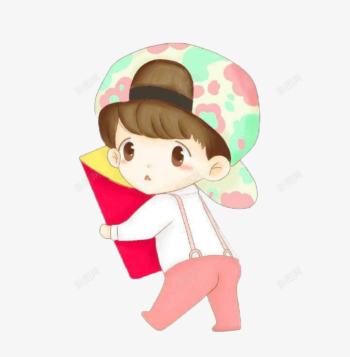 抢红包的男孩png免抠素材_88icon https://88icon.com 卡通手绘 可爱画风 开心 拿红包的小人 插画 春节 红包