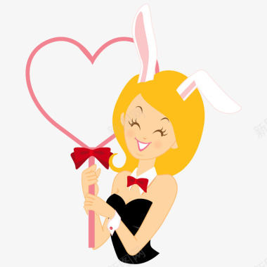金发女孩兔心脏图标图标