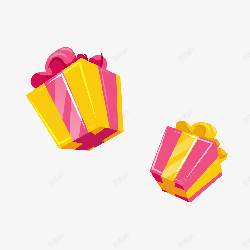 黄色漂浮礼品盒png免抠素材_88icon https://88icon.com 活动装饰 漂浮礼物 礼物盒 背景装饰 黄色礼品盒