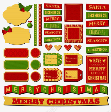 Chritmas圣诞节标签logo图标图标