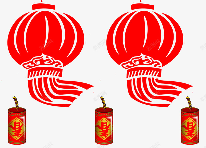 春节灯笼节日元素png免抠素材_88icon https://88icon.com 新年 春节 炮仗 炮竹 红灯笼 节日元素