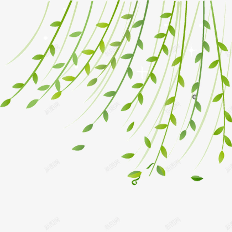 春天漂浮柳叶png免抠素材_88icon https://88icon.com 初春 春意 枝条 柳叶 漂浮