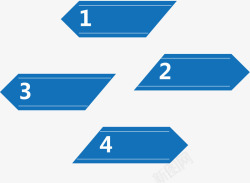 蓝色分类标签图矢量图素材