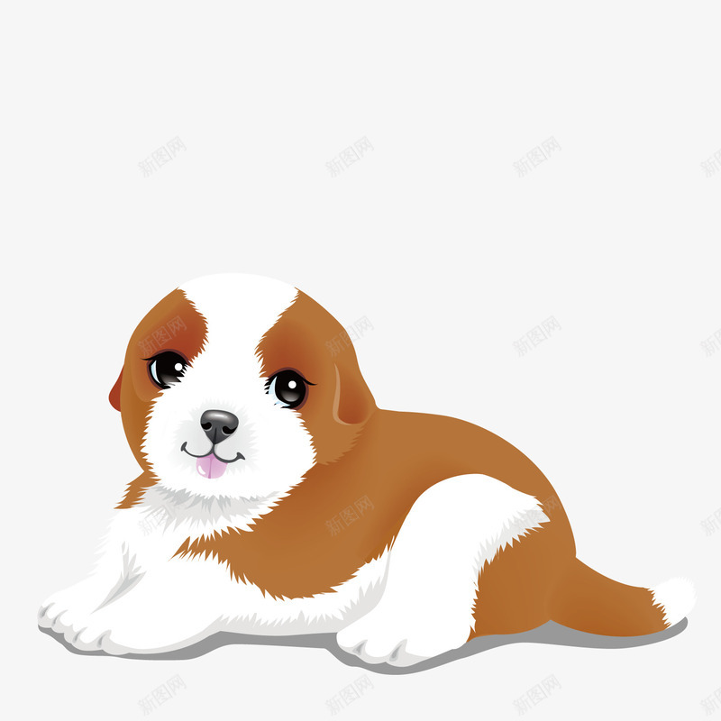 吐舌的京巴狗矢量图ai免抠素材_88icon https://88icon.com 京巴 吐舌 宠物 矢量图