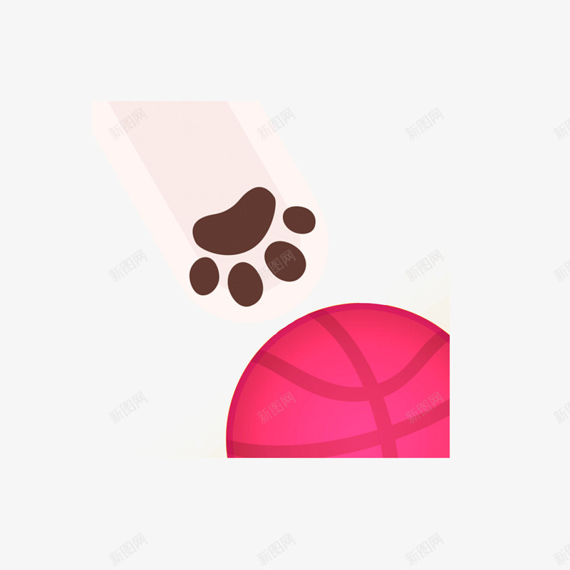 要拿篮球的猫爪png免抠素材_88icon https://88icon.com 卡通手绘 可爱的猫爪 手绘猫爪 要拿篮球的猫爪