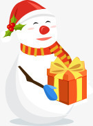 圣诞雪人装饰礼盒素材