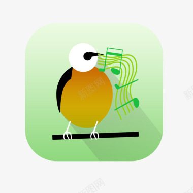 手机春雨计步器app图标音乐图标卡通风格图标
