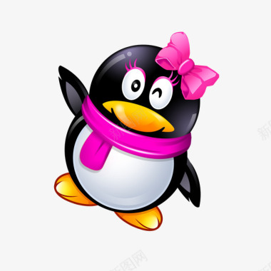 可爱卡通小动物企鹅图标图标