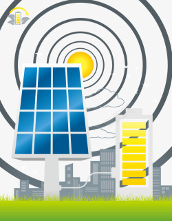 城市太阳能能源素材