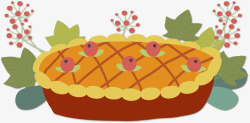 成熟的南瓜美味成熟的南瓜派矢量图高清图片