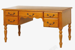 黄色办公桌古典家具黄色书桌办公桌高清图片