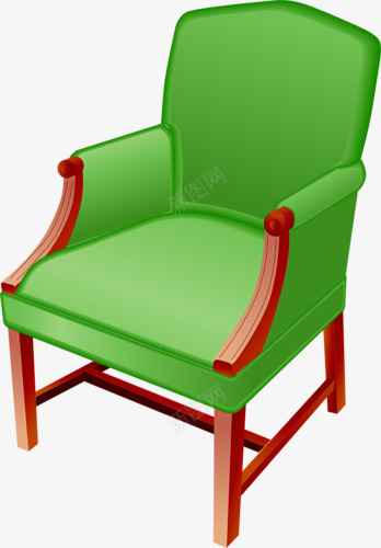 绿色卡通椅子png免抠素材_88icon https://88icon.com 卡通 椅子 沙发 绿色