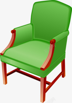 绿色卡通椅子素材