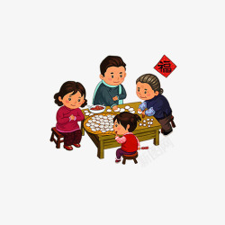 春节家庭阖家团圆素材