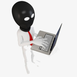 黑客攻击笔记本素材