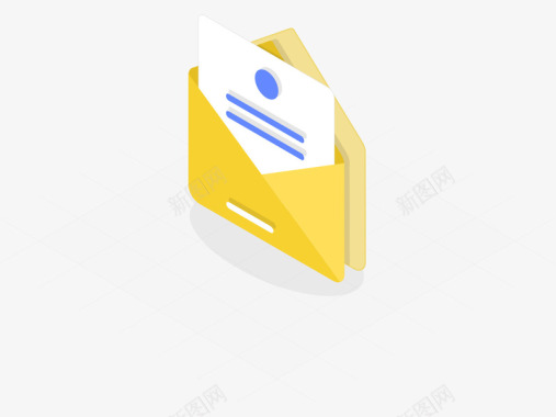 电子邮件客户端手绘卡通信封邮件图标图标