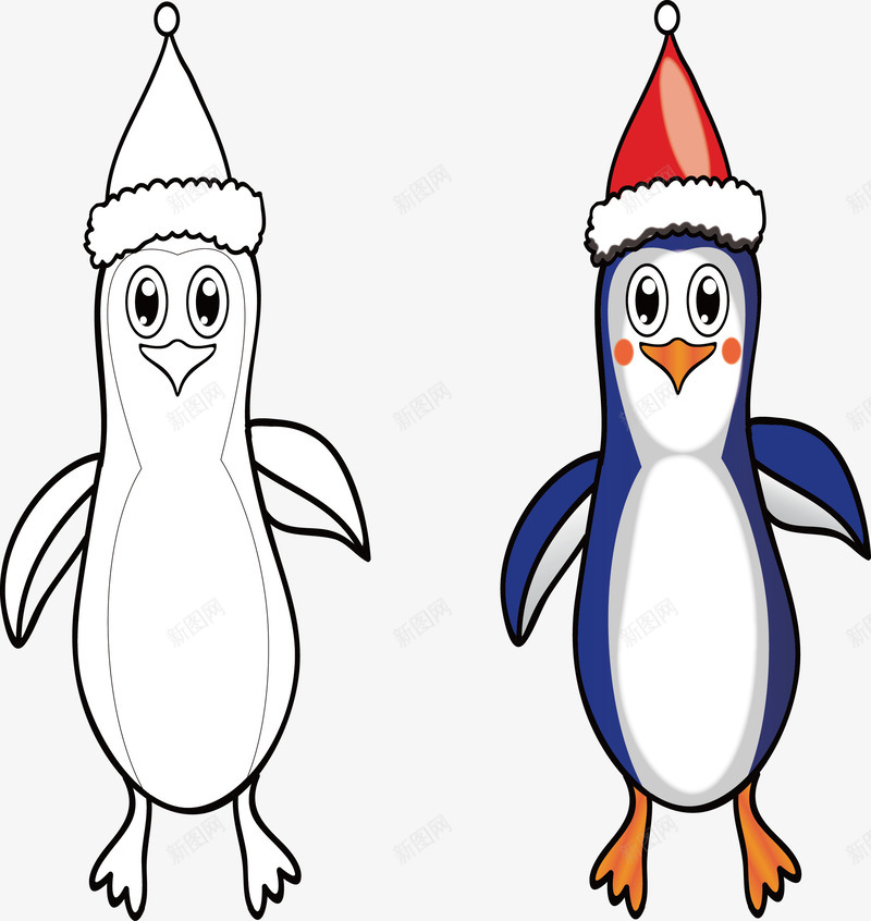 卡通填充小企鹅png免抠素材_88icon https://88icon.com 卡通 填充 小企鹅 少儿学习 简约