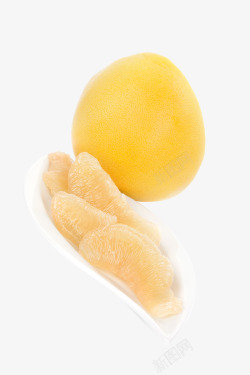 黄色水果白肉柚子素材