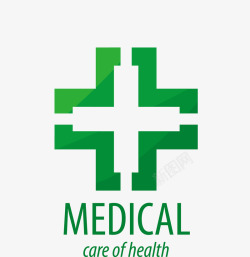 绿色的医院标志卡通矢量图素材