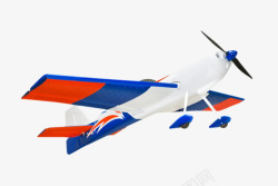 实物卡通蓝红白模型飞机素材
