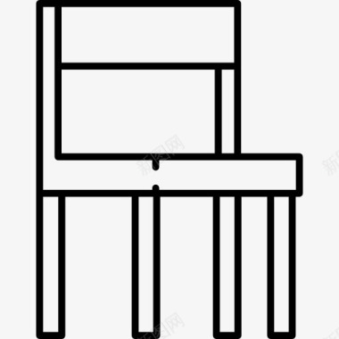 创造舒适图书馆的椅子图标图标