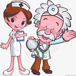 可爱卡通医生护士素材