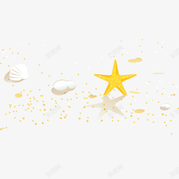 夏季沙滩小元素png免抠素材_88icon https://88icon.com 度假 星星 沙滩 海螺 漂浮图案 装饰图案