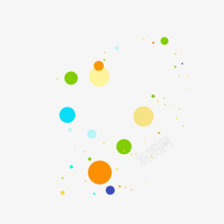 彩色球体免抠PNG水彩漂浮泡泡高清图片