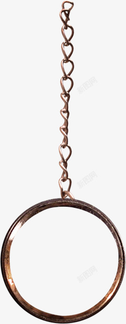 链子圆环棕色铁链金属环高清图片