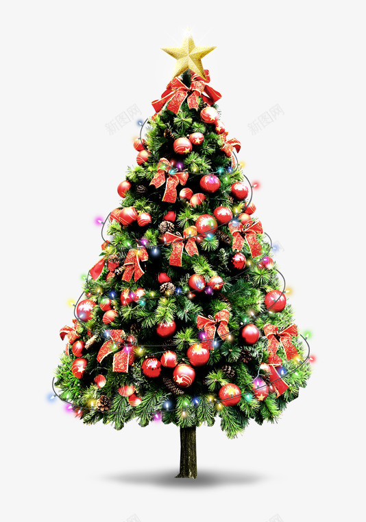 圣诞节中的圣诞树png免抠素材_88icon https://88icon.com 圣诞树 圣诞节 柏树 红色 绿色