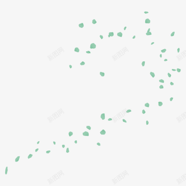 绿色简约花瓣漂浮png免抠素材_88icon https://88icon.com 免抠PNG 漂浮素材 简约 绿色 花瓣