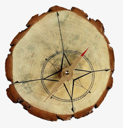树的年轮指南针素材