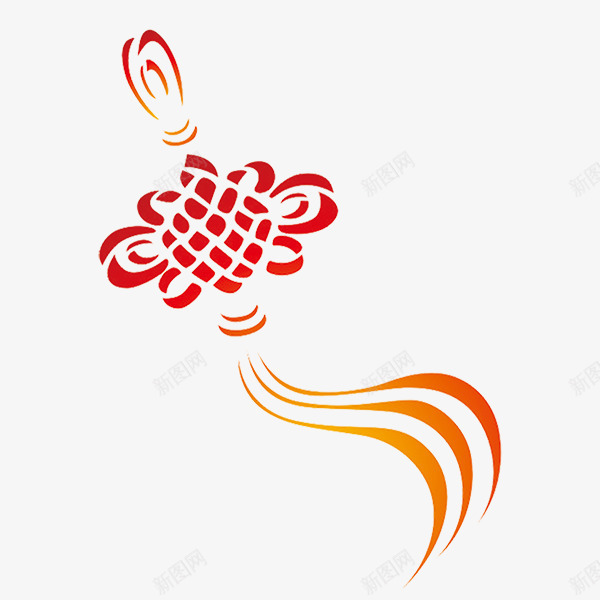 春节红色中国结png免抠素材_88icon https://88icon.com 中国结 古典风格 新年结 春节 红色