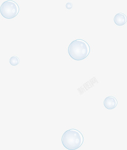 AI气球蓝色泡泡漂浮高清图片