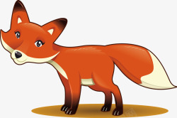 手绘森林动物狐狸矢量图素材