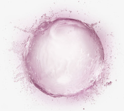 紫色梦幻水珠效果元素素材