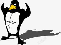 肌肉企鹅强壮的企鹅高清图片