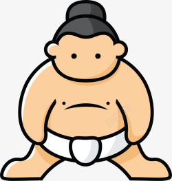 相扑的男人卡通可爱相扑运动员高清图片