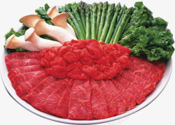 冬日火锅羊肉卷美食素材