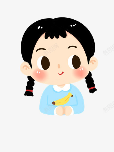 女生贴纸png免抠素材_88icon https://88icon.com 卡通 可爱 大眼睛 贴纸