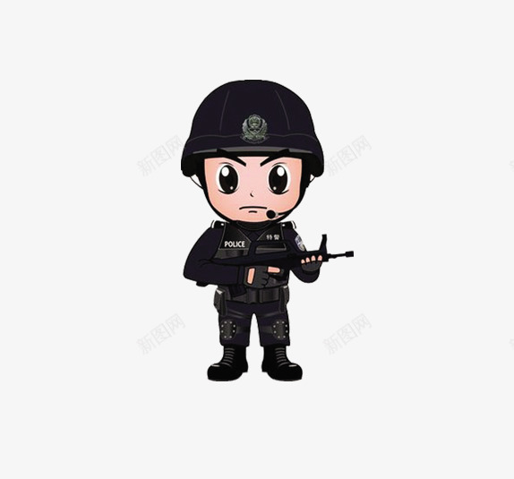 卡通人物警察png免抠素材_88icon https://88icon.com png图形 卡通 枪支 男人 装饰 警察