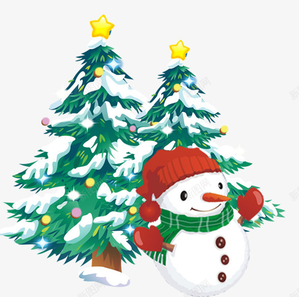 装饰圣诞树雪人psd免抠素材_88icon https://88icon.com Christma Christmas 圣诞树 圣诞节 圣诞装饰 装饰图案 雪人