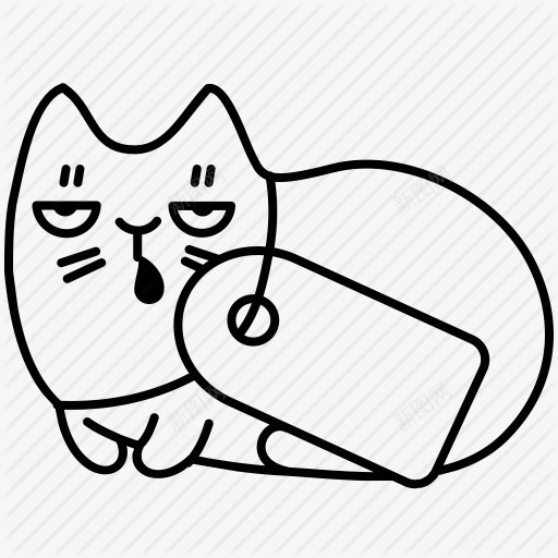 手绘创意合成慵懒的小猫咪png免抠素材_88icon https://88icon.com 创意 合成 慵懒