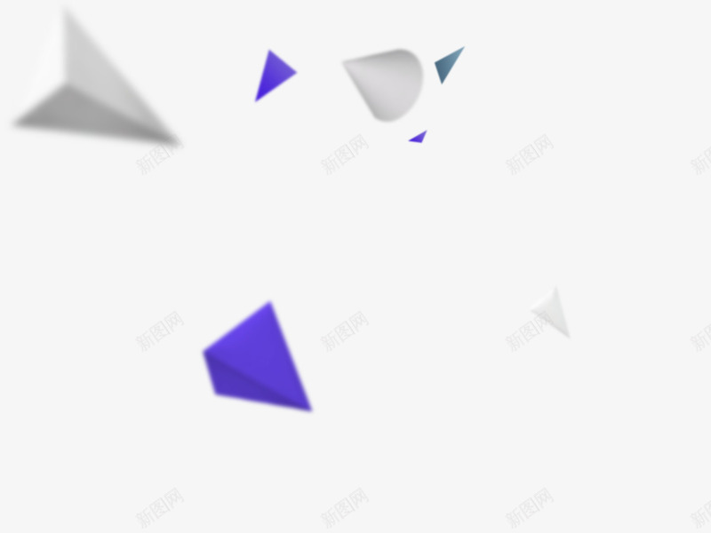 紫色简约几何漂浮png免抠素材_88icon https://88icon.com 免抠PNG 几何 漂浮 简约 紫色