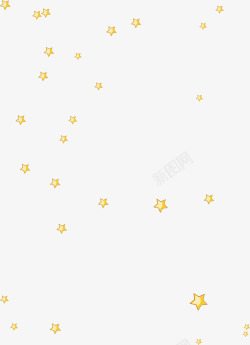 清新星光黄色漂浮星星高清图片