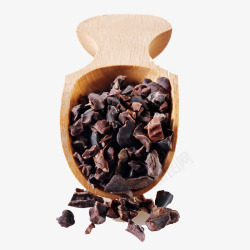 勺子里的可可粉素材