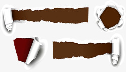 撕裂纸张矢量图素材